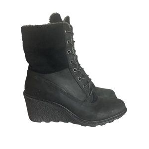 Timberland boots, black, size 7, woman, genuine leather